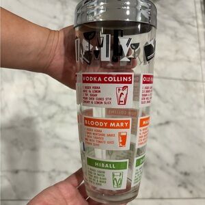 Source Unknown Silver and Multicolor Cocktail Shaker